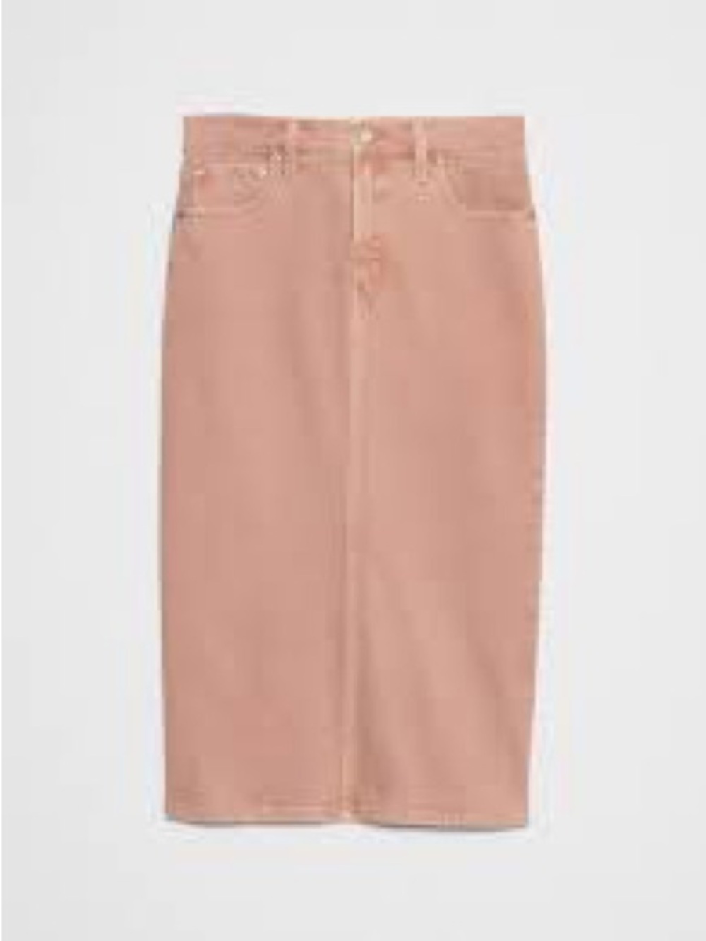 NWT Banana Republic Classic Midi Denim Pencil Skirt in Blush / Dusty Rose - Picture 5 of 5